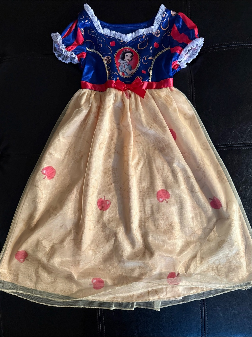 Disney Girls' Snow White Dress in Blue, Cream, and Red